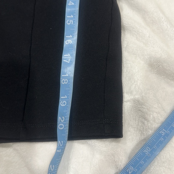 Elegant little black dress ruffle detail side shoulder mini fitted LBD size M - Picture 10 of 10